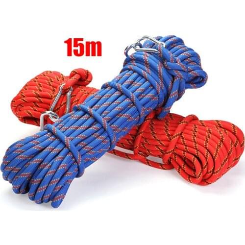 15m Ropes Mountaineering 3KN 10mm Outdoor Rock Climbing Rescue Sling Protective Devices Anti-fall Accessories Safety Rope /40