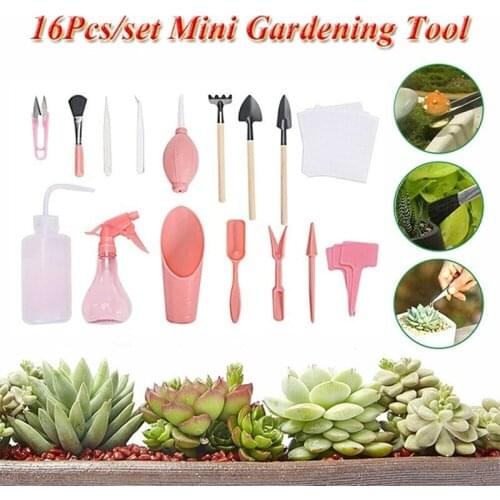 16 Pieces Succulent Plants Tools,Mini Garden Hand Transplanting Succulent Tools Miniature Planting,Set for Garden Plant Care