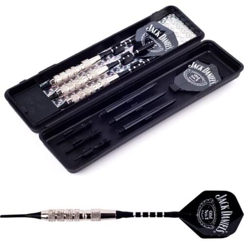 3pcs 18g Steel Copper Aluminum Shaft Soft Tip Dart Darts Toys Set With Extra Plastic Shafts & Tips