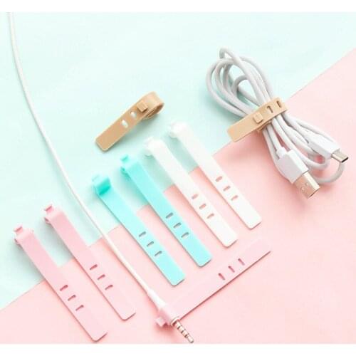 4PCS/lot Silicone straps headset storage soft tape data cable sleepy cable organizer winder Cord holder