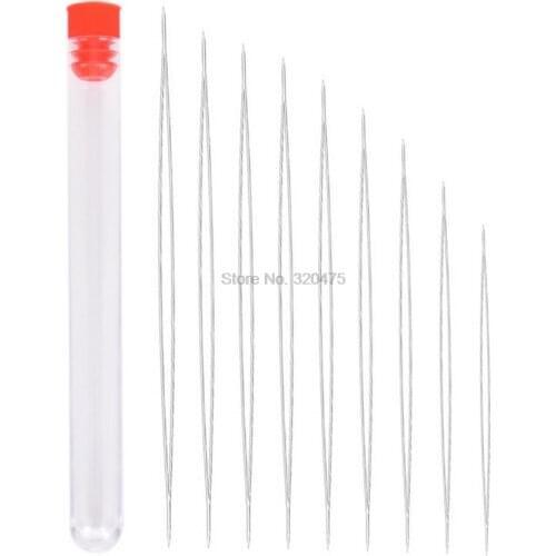 50set 8 Size Stainless Steel Beading Needles for beads Threading String Jewelry Embroidery Bracelet Necklace Making Tools