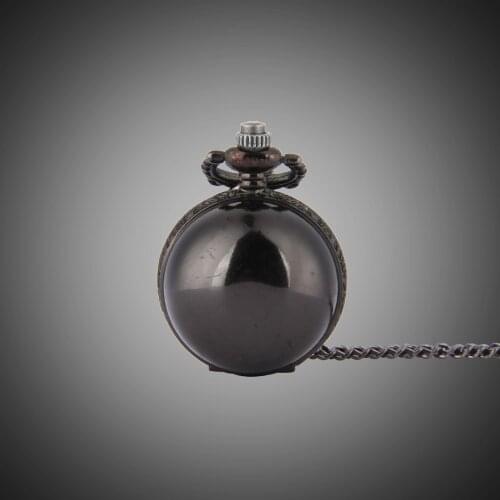 6110Fashion Retro Two-faced Pocket Smooth And Bright Watch Silver Pocket Watch With Necklace Pocket watch Two Colors To Choose