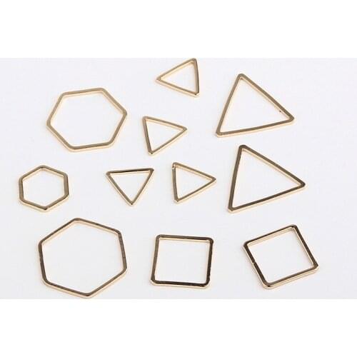 Environmental Protection Electroplating DIY Jewelry Copper Accessories Simple Geometric Earrings Pendant Jewelry Triangular