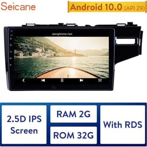 Seicane GPS Autoradio HD Touchscreen Car Radio Audio Android 10.0 for 2014 2015 HONDA JAZZ/FIT (RHD) support Carplay DAB