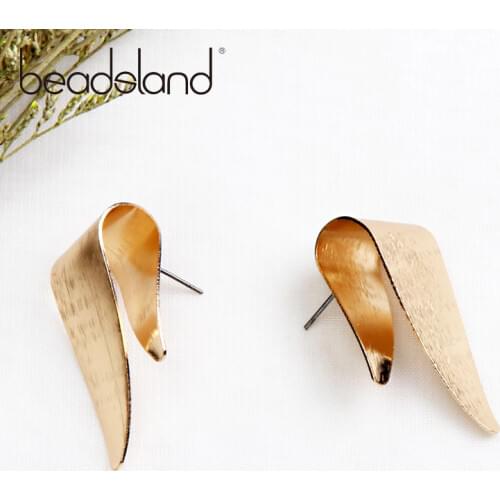 Beadsland Drop Earrings Metal Sheet Curved Triangle Design Fashion Punk Women Girls Dancing Party Christmas Gift 39288