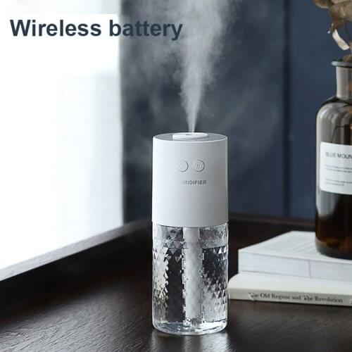 New Wireless Air Humidifier Portbale USB Humidificador Diffuser Battery Rechargeable Multifunction Essential Oil Humidificador