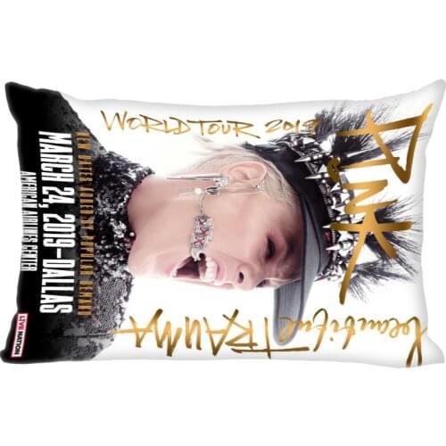 Big Size P!nk Pillowcase Home Wedding Decorative Pillow Cover Rectangle Zipper Pillow Cases Satin Fabric A1.29