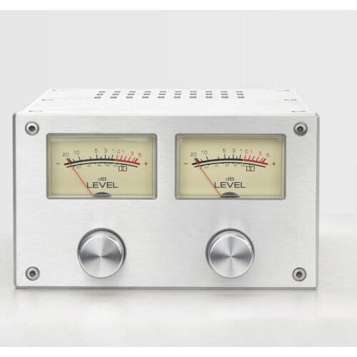 BZ1710 Retro Double Level Meter All Aluminum Amplifier Chassis Tube Power Amp Case Mini Enclosure Diy Box 172*100*268MM