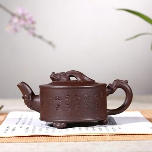 Feet longnu pot of yixing recommended pure manual famous tea bags are peng-cheng gu undressed ore purple clay teapots