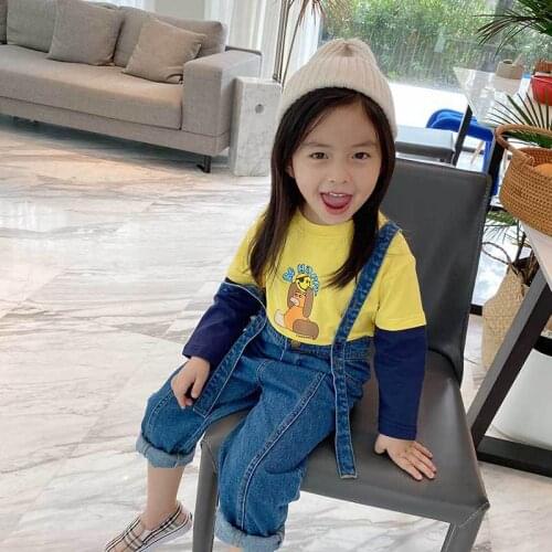 Toddler Girl Jumpsuits Casual Korean Overalls for Girls Kids Pants 2020 Autumn High Quality Child Overalls Baby Girl Jeans New