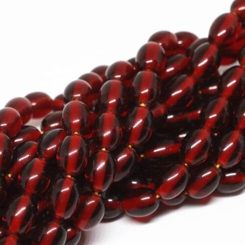 Beautiful dark red resin beeswax 6*9mm 8*11mm 10*13mm 12*16mm 13*18mm rice loose beads spacers accessories making Jewelry B51