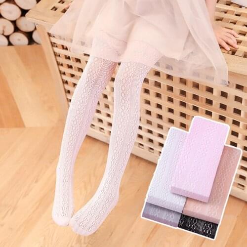 Summer girls pantyhose lace mesh children pantyhose thin breathable fashion casual high stretch cute dance kids girls tights