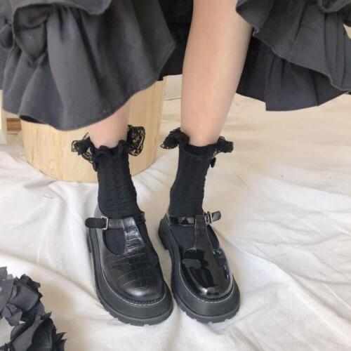 Fashion CottonSocks Women Lolita Lace Bow Socks Girls Long Funny Socks Female Dress Streetwear Calcetine