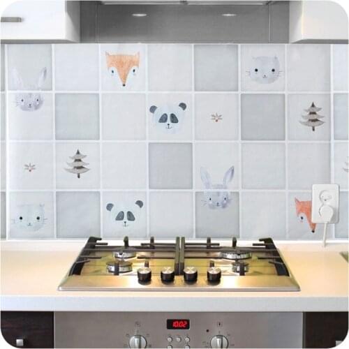 Wall Stickers Kitchen Oil-Proof Stickers High Temperature Resistant Aluminum Foil Stove Self-Adhesive Waterproof Stickers