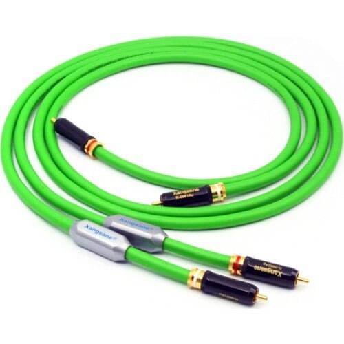 Hifi Foil Braid Shielded RCA Cable OCC Silver Plated Copper Audio cable RCA interconnect cable Audiophile RCA TO RCA Audio Cable