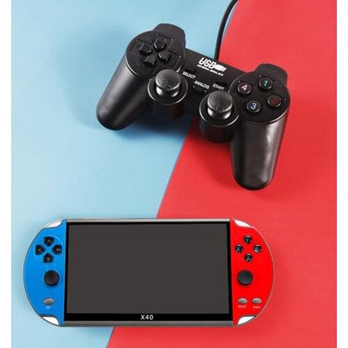 X40 Video Game 7.1 Inch LCD Portable Handheld Retro Game Console Video MP4 Player TF Card For GBA / NES 3000 Games With Gamepad