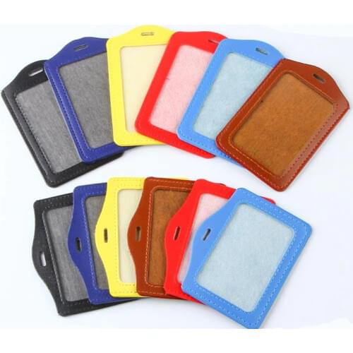 PU Card Holder for Company Staff Workers Personal ID Badge Holder Hospital Nurses Doctors Work Card Holder Office Supplies