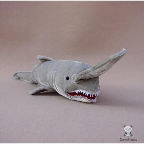 Rare Scapanorhynchus Plush Doll Toy Real Life Deep Sea Fish Large Dolls Toys Children Holiday Present Pillow