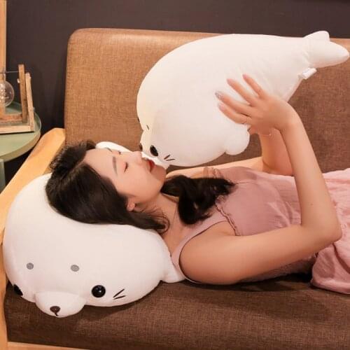 Pretty fevarite new 50/60cm plush Simulation seal very soft Soothing doll high quality Pillow Cushion decoration christmase gift