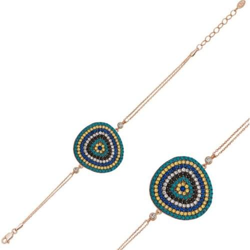 Tevuli 925 Sterling Silver Drop Evil Eye Women Bracelet