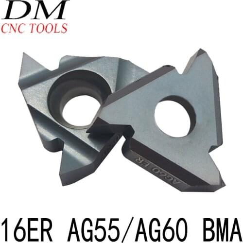 10PCS 16ER AG60 AG55 BMA External Turning Tools Carbide insert Lathe cutter Tool CNC Lathe turning insert