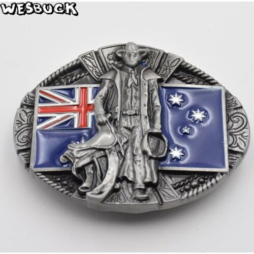 WesBuck Brand Belt Buckle Oval Metal For 4cm Wide Belt