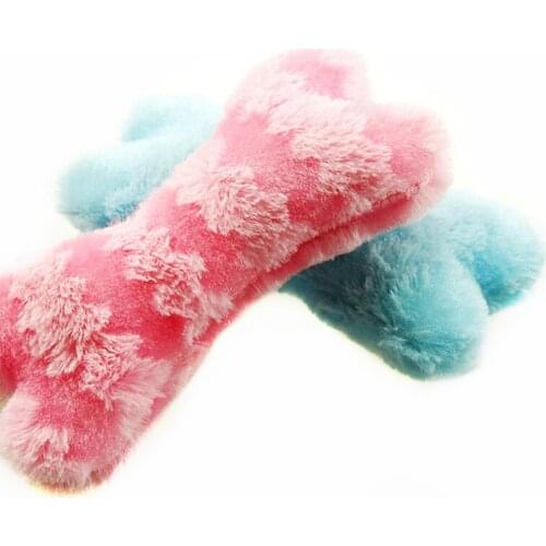 Dog Chewing Toy Squeaky Bone Shape Funny Dog Teeth Cleaning Toy Dog Bite Resistant Toy Squeaky Interesting Toys Dog Supplies