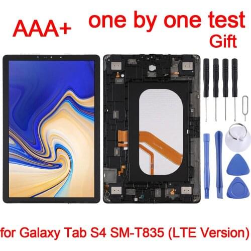 Tab S4 LCD Screen and Digitizer Full Assembly with Frame for Galaxy Tab S4 10.5 inch SM-T835 (LTE Version)