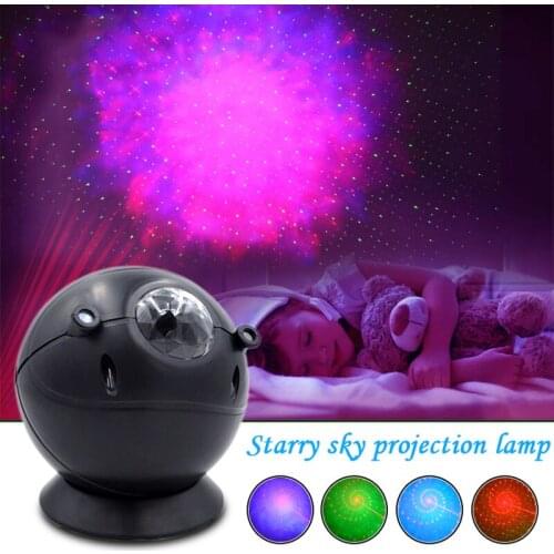 Starry Sky Projection Night Light Colorful Lamp With Remote Control LED USB Charging Projection 360 Rotation Lighting Gift Room