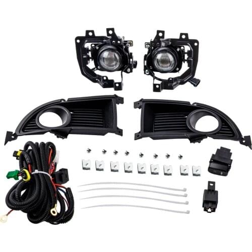 1 pair Clear Driving Lamps Switch+Wiring Kit For Mitsubishi Lancer Fog Lights 2004 2005