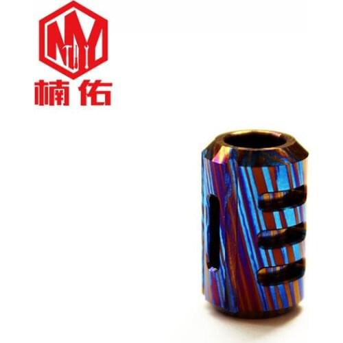 1PCS Small Titanium Horse Pendant Paracord Knife Beads Titanium Horse Leather Bracelet Accessories