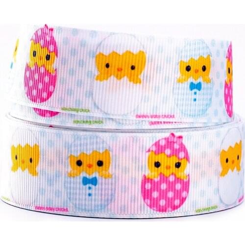10yards different sizes cartoon pattern ribbon printed Grosgrain ribbon
