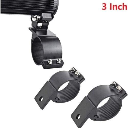 2X 3 Inch 76-81mm Bull Bar Roll Cage Mount Bracket Clamps LED Work Light Bar Holder for SUV ATV Truck Motorcycle Boat