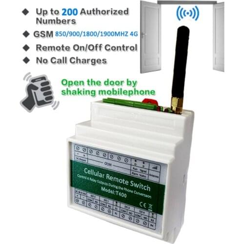 4 Relay Cellular Switch Remote Wireless Controller GSM Gate Opener Remote Controls with 2G 4G 4 channel relay switch output
