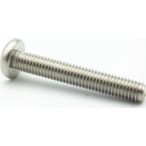 50PCS M2.5 304 Stainless Steel Metric Thread Pan Head Screw Slotted Bolt Fastener