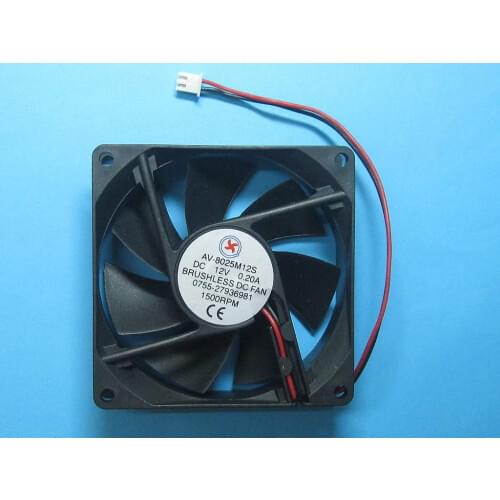 8 Pcs Brushless DC Cooling Fan 12V 8025S 7 Blades 80x80x25mm 2pin Sleeve-bearing