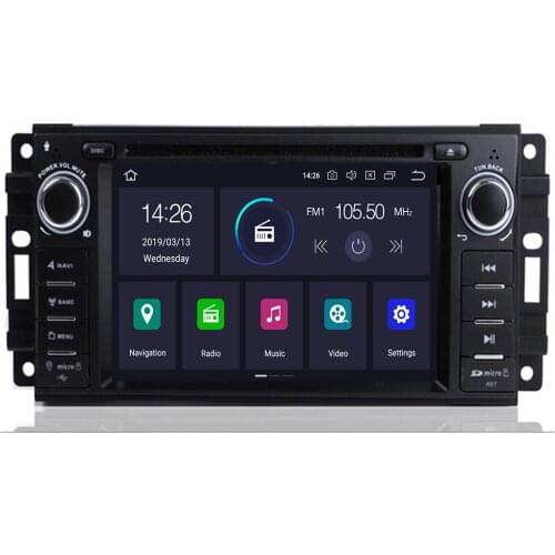 8 Core Android 10 Car DVD Radio GPS Stereo For Jeep Liberty Wrangler Compass Commander Grand Cherokee Dodge Caliber Journey