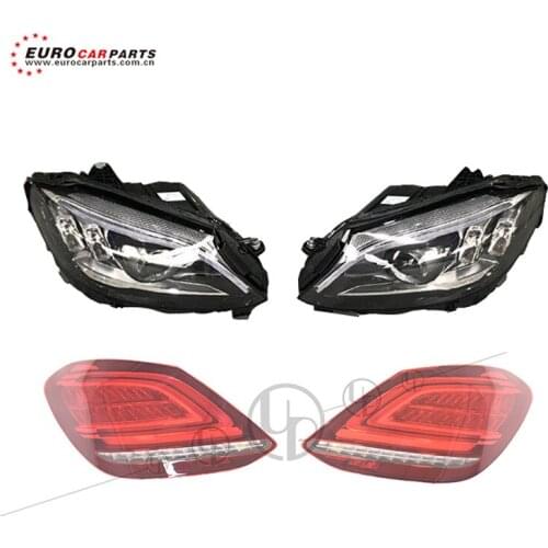 C class head light and tail light W205 C63 old to 2019 year new style light set fit for C class 2016-2018 car parts