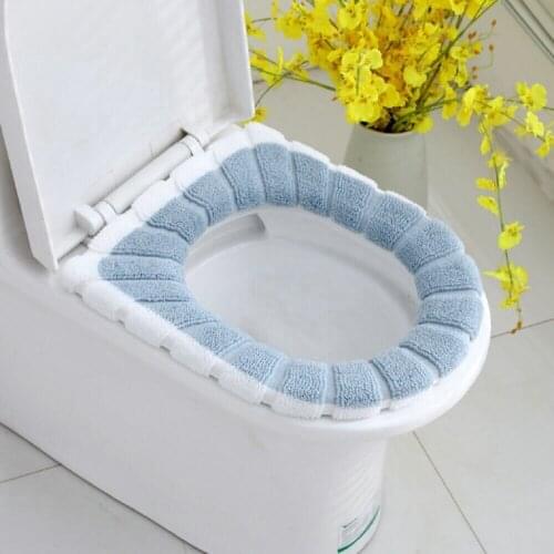 Toilet Seat Cover Universal Warm Soft Washable Mat Set for Home Decor Closestool Mat Seat Case Toilet Lid Cover Accessories
