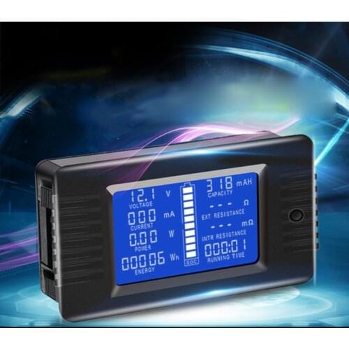 DC 0-200V 0-300A Battery Tester Voltmeter Ampmeter Power Impedance Capacity Energy Time Meter 50A/100A/200A/300A Multimeter