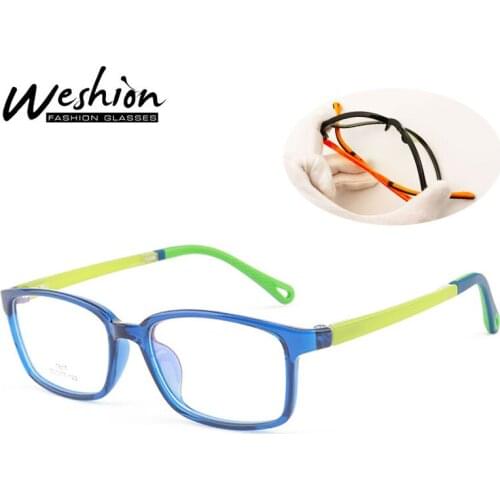 Square Kids Glasses Blue Light Blocking Optical Lenses Prescription TR90 Flexible Frame Vintage Astigmatic UV400 3-10 Years Old
