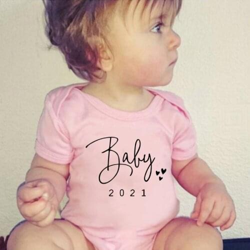 Baby Coming Soon 2021 Onesies Rompers Pregnancy Announcement Baby Bodysuit Cotton Pregnancy Reveal Body Baby Boys Girls Clothes