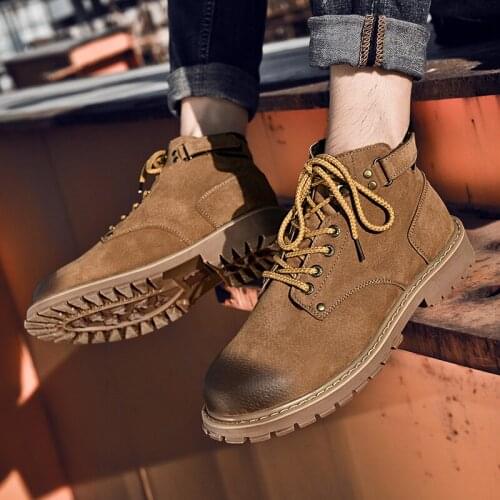And fashion winter shoes 2020 black home work boot men botas hot spring autumn leather for sneaker hightop sale footwear brown