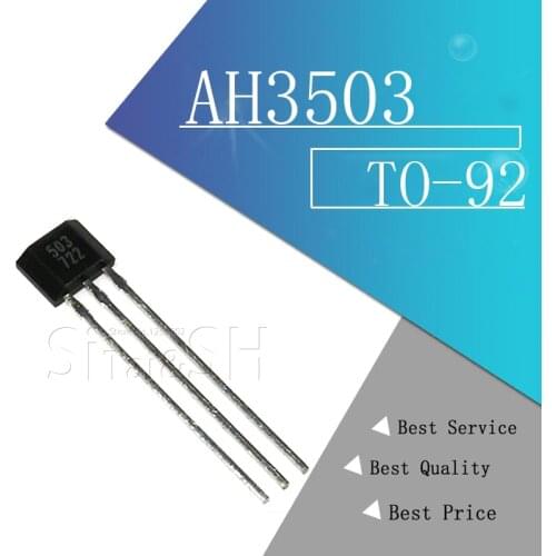 10pcs AH3503 TO-92 3503 TO-92UA UGN3503UA TO92 UGN3503 AH3503U Casing Linear Hall Effect Sensor Hall Sensor Motor