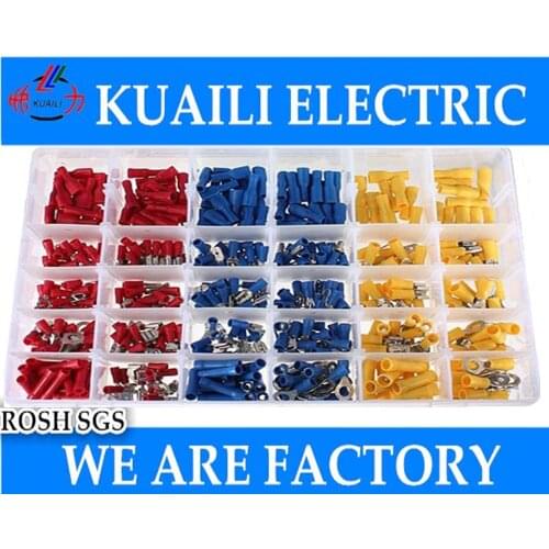 480pcs Assorted Insulated Terminal Assortment Kit Electrical Terminator assorted crimp terminals