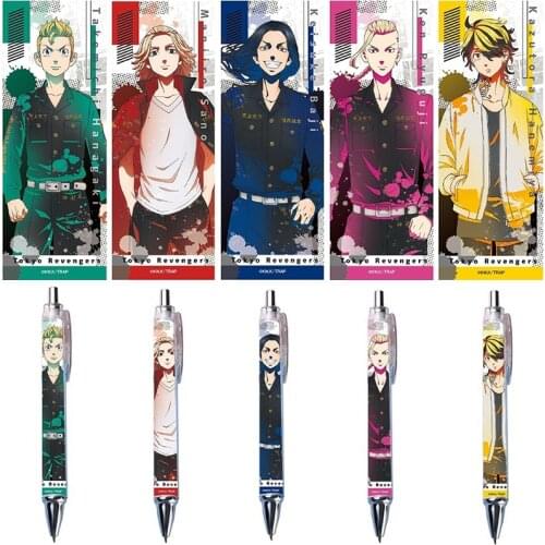New Anime Tokyo Revengers Ballpoint Pen Sano Manjirou Mitsuya Takashi Matsuno Chifuyu Ryuuguuji Ken Baji Keisuke 0.7mm Press Pen