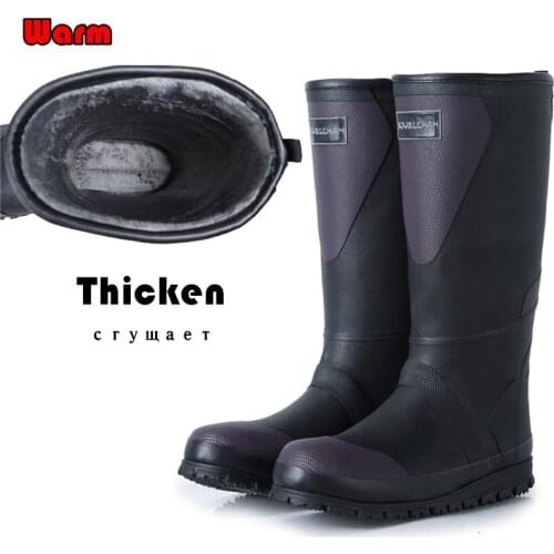 New Warm fleece shoes Winter ice fishing Waders Snow waterproof boots Non slip Rain Water Aqua Garden Farm Car Wash High Thicken