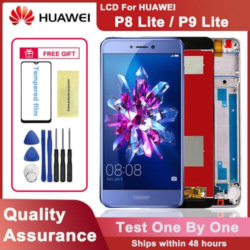 5.2" IPS LCD display for Huawei P8 Lite 2017 LCD touch screen digitizer assembly P9 Lite 2017 With Frame PRA-LA1 PRA-LX1 LCD
