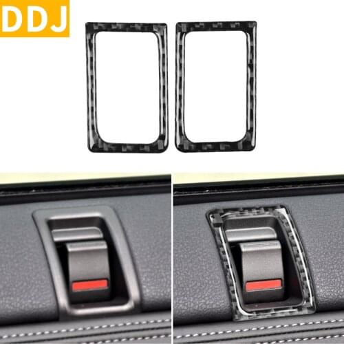 For Nissan GTR R35 2008-2020 Carbon Both Side Door Lock Switch Sticker Door Button Frame Cover Trim Interior Car Accessories