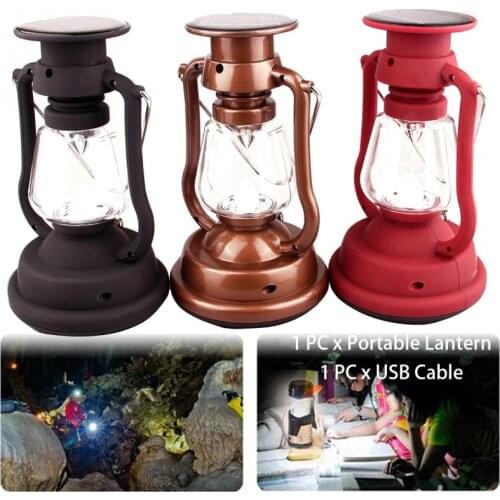 Wonderlife Tents Lamp Camping Light Portable Lantern Hanging Solar Power LED Flashlight Retro Travel Hand Cranked Outdoor